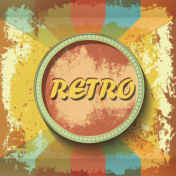 Abstract retro banner on grunge background. Vector illustration - Vecteur, image
