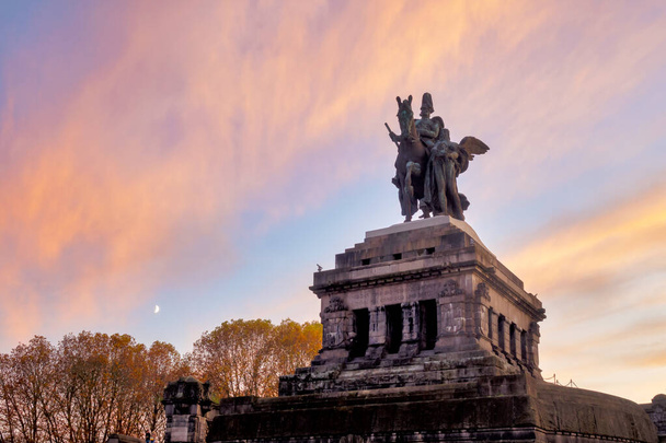 Equestrian monument of Wilhelm I in the Deutsches Eck, Koblenz, Germany - Photo, image