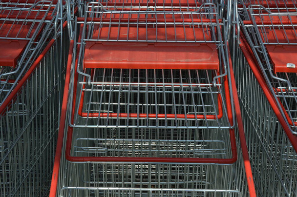 Closeup on Shopping carts - Valokuva, kuva