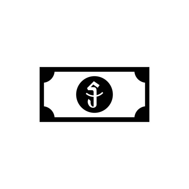 Kamboçya Para Birimi Simgesi, KHR, Riel Para Kağıdı. Vektör İllüstrasyonu - Vektör, Görsel