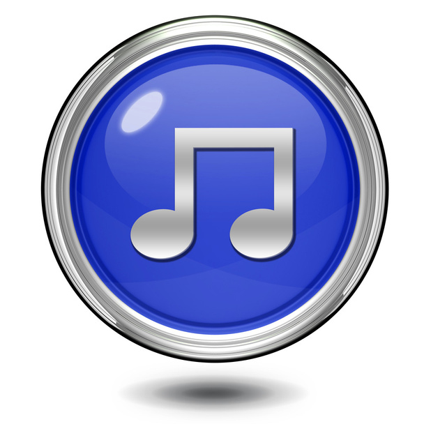 icono circular de música sobre fondo blanco
 - Foto, imagen