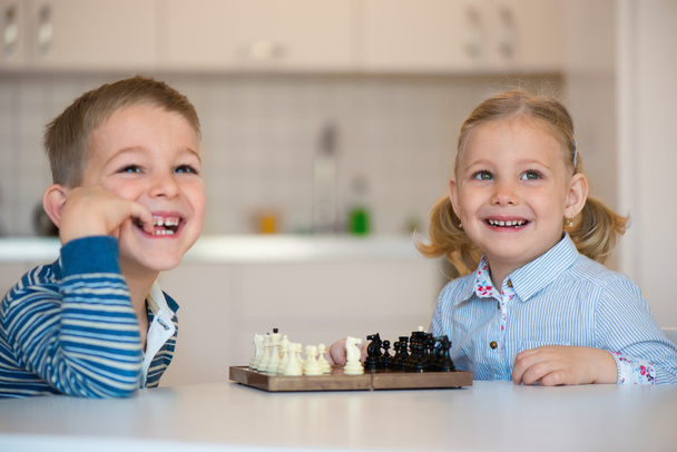 Cute children playing at home - Photo, Image