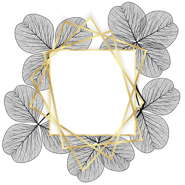 vektorová ilustrace rámu tropických listů - Vektor, obrázek