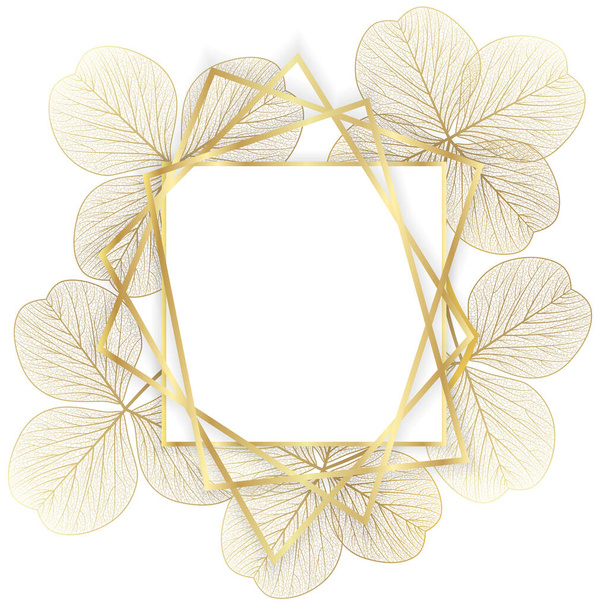 ilustración vectorial de un fondo floral con hojas - Vector, imagen