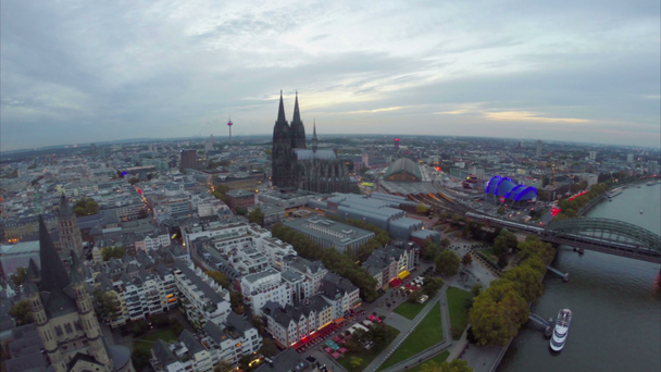 Kölner Luftaufnahme - Filmmaterial, Video