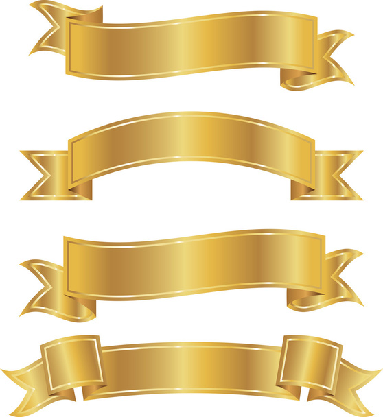 Altın şerit kümesi - Vektör, Görsel