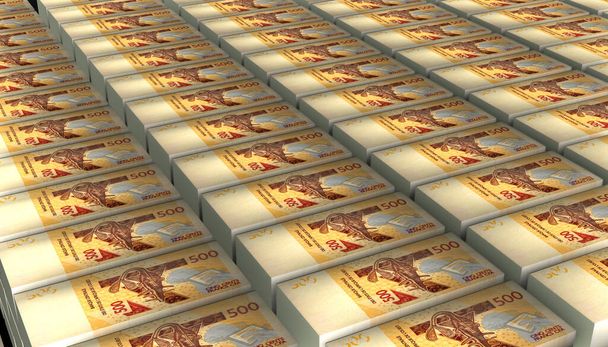 3D Illustration Central African 500 CFA money banknote - Foto, Imagem