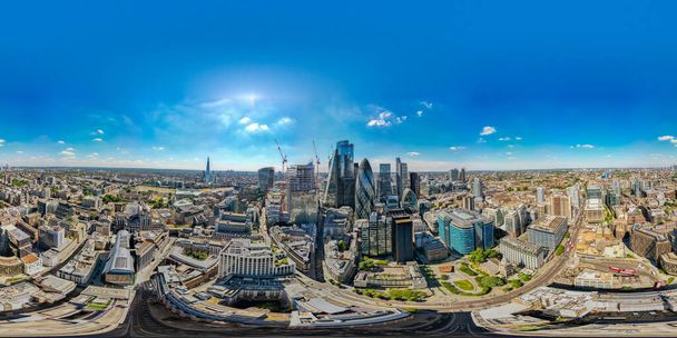 Aerial 360 vr photo City of London England UK - Foto, Imagen