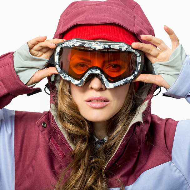 Woman with ski goggles - Φωτογραφία, εικόνα