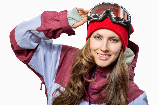 Woman with ski goggles - Foto, afbeelding