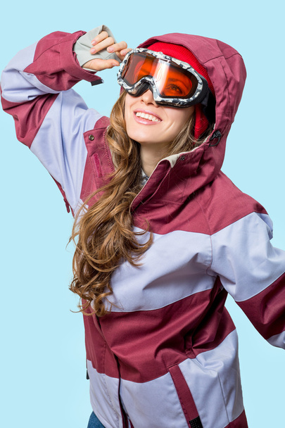 Woman with ski goggles - Zdjęcie, obraz