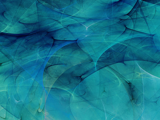 blue abstract fractal background 3d rendering - Photo, image