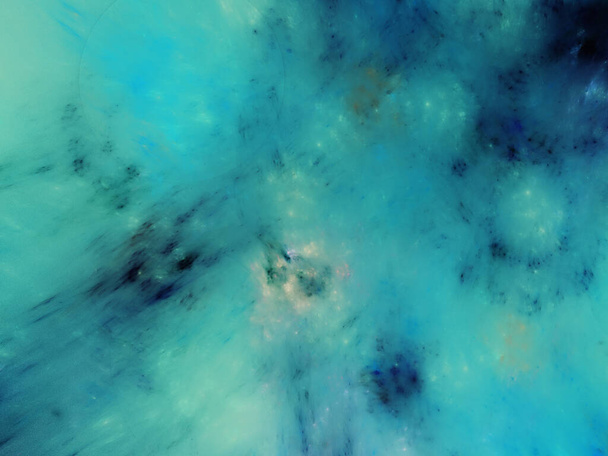 azul abstrato fractal fundo 3d renderização - Foto, Imagem