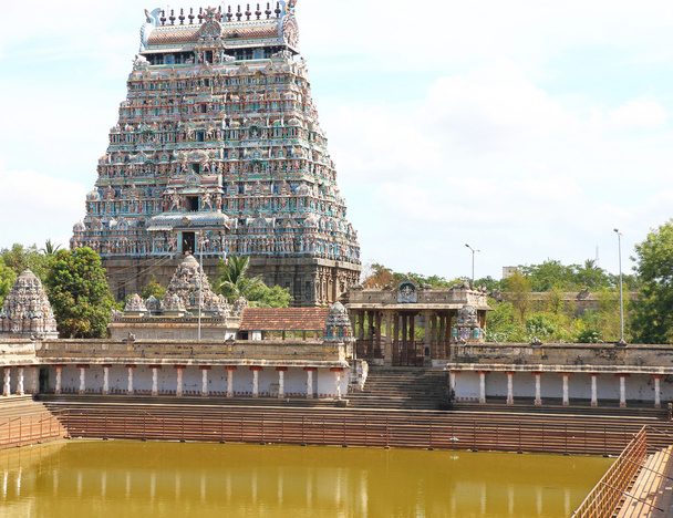 ogromne starożytnej świątyni złożonych chidambaram tamil nadu india - Zdjęcie, obraz