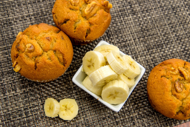 Muffins aux noix de banane
 - Photo, image