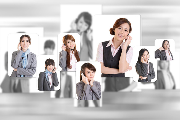 Business people wall - Photo, Image
