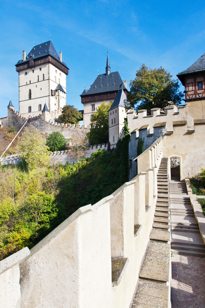 Medieval royal gothic castle Karlstejn near Prague, Czech republic - Fotó, kép
