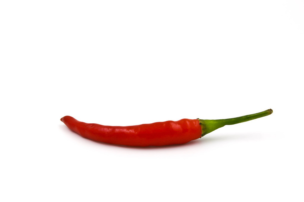 punainen kuuma chili pippuri eristetty valkoisella pohjalla - Valokuva, kuva
