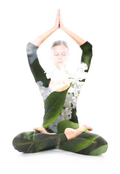 Concept yoga woman - Foto, afbeelding