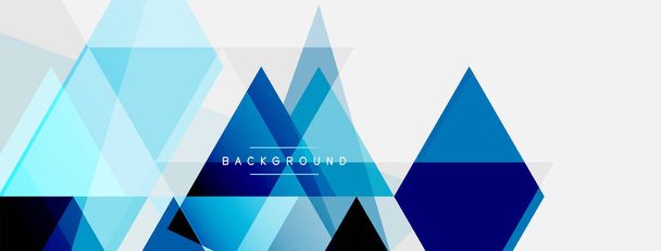 Color triangles composition, geometric abstract background. Techno or business concept, pattern for wallpaper, banner, background, landing page - Vector, Image