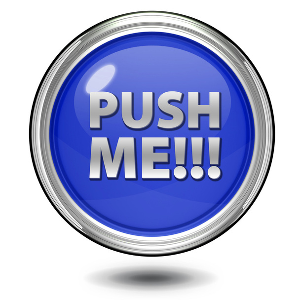 Push me circular icon on white background - Photo, Image