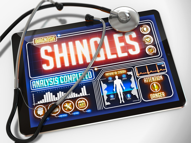 Shingles  Diagnosis on the Display of Medical Tablet. - Photo, Image