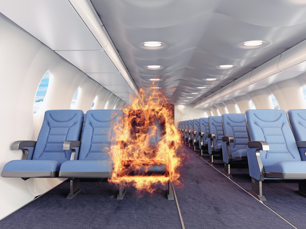 incendio in aereo
 - Foto, immagini