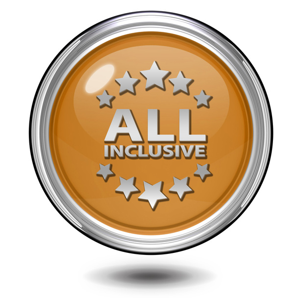 All inclusive kör alakú ikon fehér háttér - Fotó, kép