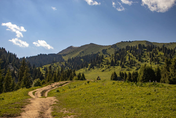 Landscapes Almaty mountains in summer. - 写真・画像