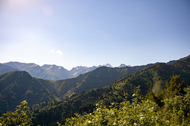 Landscapes Almaty mountains in summer. - Foto, Imagem
