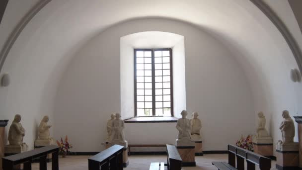 Sculptures of Galvez family in the familiar pantheon, Macharaviaya, Spain - Felvétel, videó