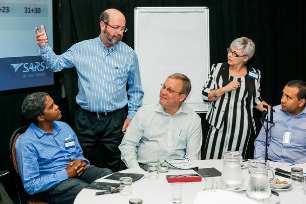 Johannesburg, South Africa - November 28, 2013: Diverse delegates attending a networking and leadership workshop - Фото, зображення