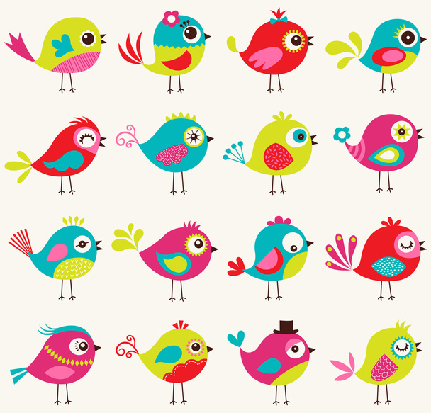 Seamless birds pattern - Вектор,изображение