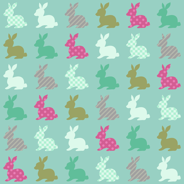 Rabbits pattern - Vektor, kép