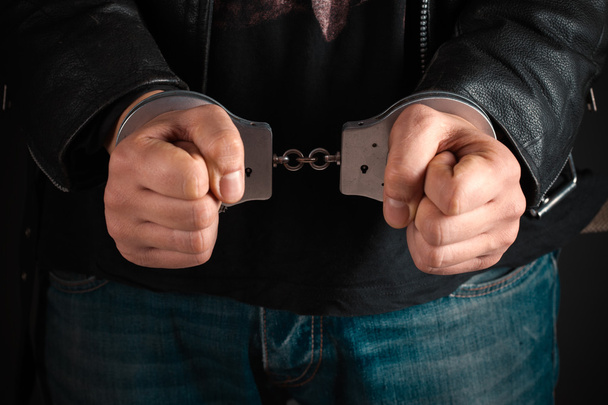 Male hands in handcuffs - Foto, Imagem