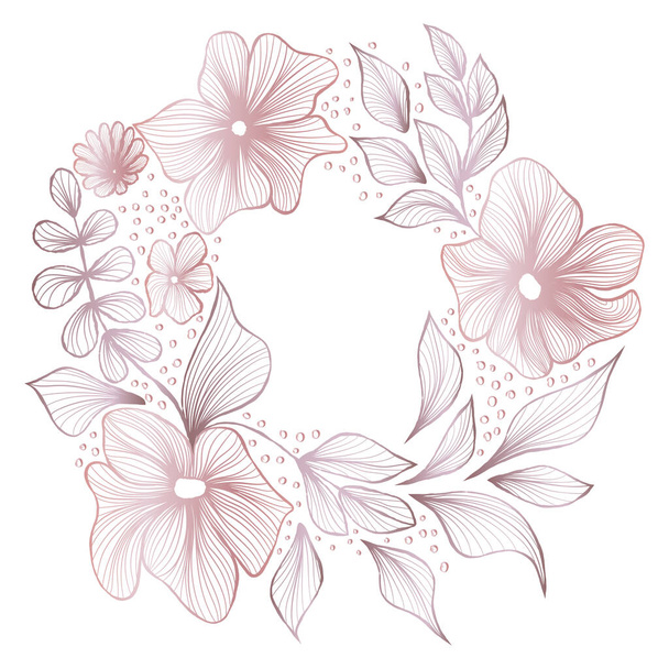 Vector illustratie van bloemen ornament - Vector, afbeelding