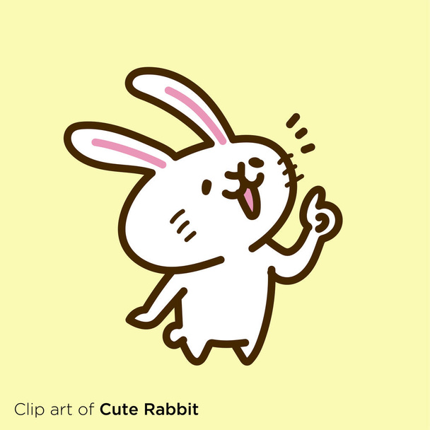 Rabbit character illustration series "flash" - Vector, imagen