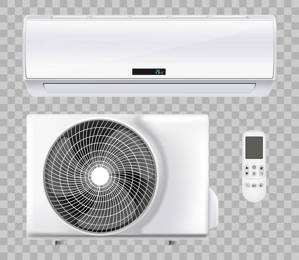 エアコン現実的な冷却および換気装置分離ベクトル イラスト入り - 写真・画像