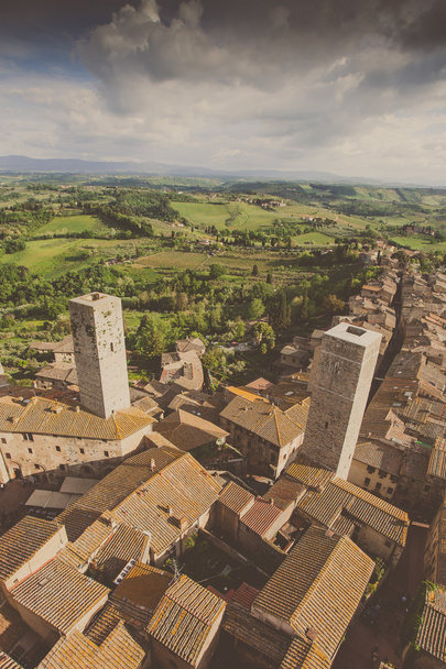Italy, Tuscany. San Gimignano - 写真・画像