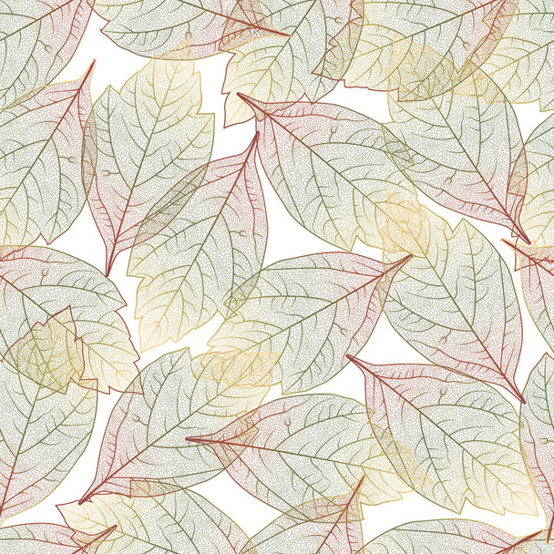 seamless pattern with autumn leaves. vector illustration - Foto, Imagen