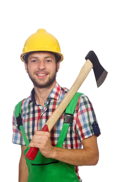 Industrial worker with axe - Photo, Image