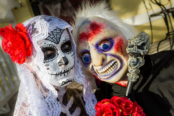Çift kostümleri Cadılar Bayramı gecesi - Fotoğraf, Görsel