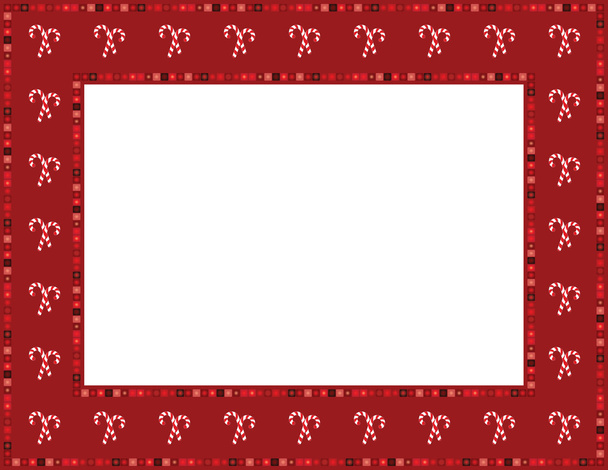 πλαίσιο από ζαχαροκάλαμο καραμέλα Χριστουγέννων - Διάνυσμα, εικόνα