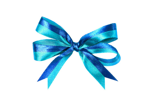 Синя (заморожена) тканинна стрічка і лук ізольовані на білому тлі
 - Фото, зображення