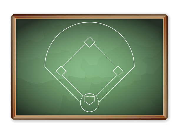 blackboard baseball - Vector, Image