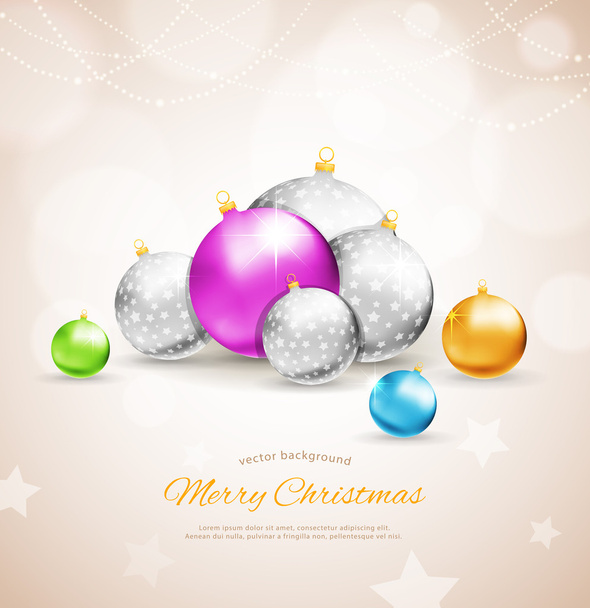Різдвяні кульки шаблон фону
 - Вектор, зображення