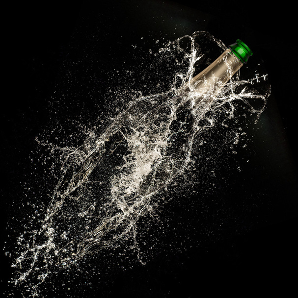 Abstract champagne bottle - Foto, Imagen