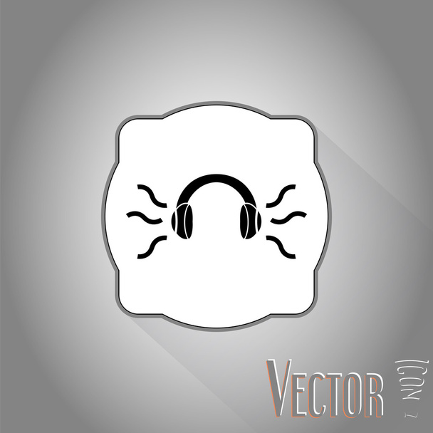 Headphones Icon - Vector, afbeelding