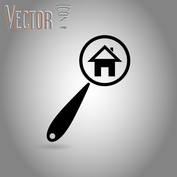 Vektor-Suche nach Haus mit Vergrößerungssymbol - Vektor, Bild