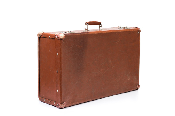 古いスーツケース。ビンテージ スタイル - 写真・画像